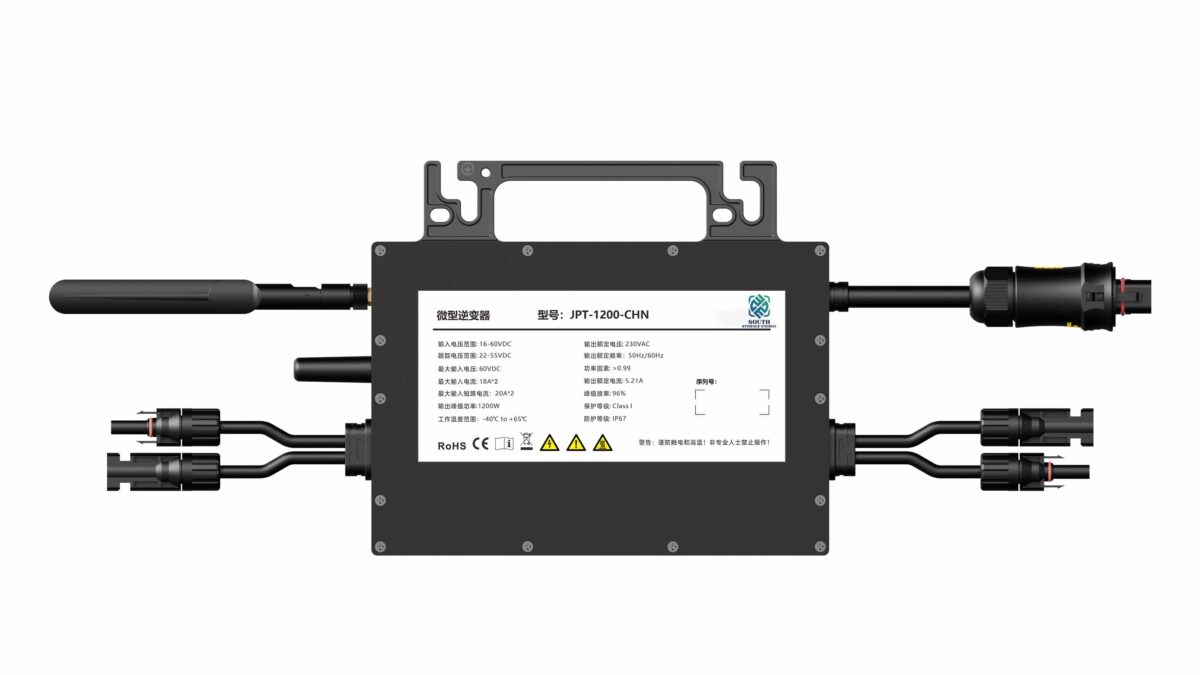 1200W Aminum Alloy Black On-Grid Micro-Inverter