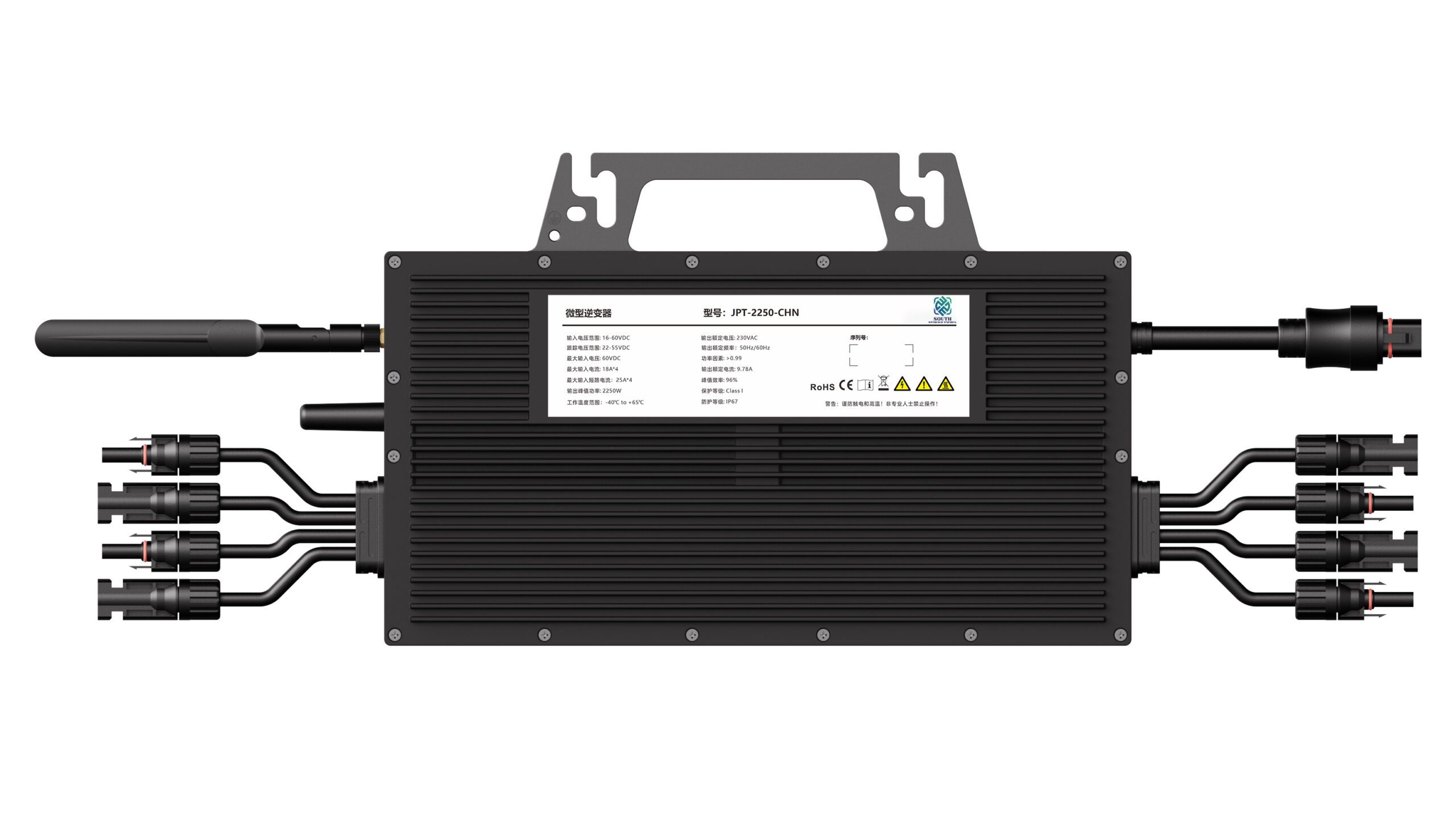 2250W Aminum Alloy Black On-Grid Micro-Inverter